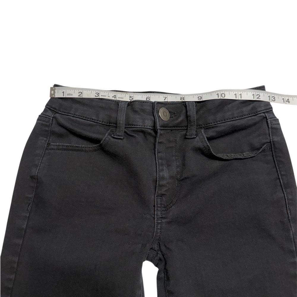 American Eagle Size 2 Black Women’s Skinny Super Super Stretch Jegging - Picture 4 of 9